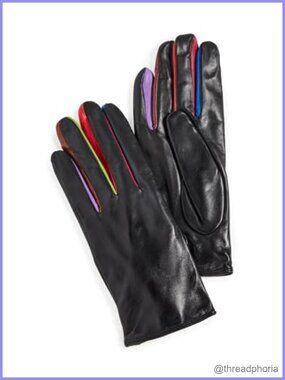 Cashmere Lined Lambskin Leather Gloves for Women